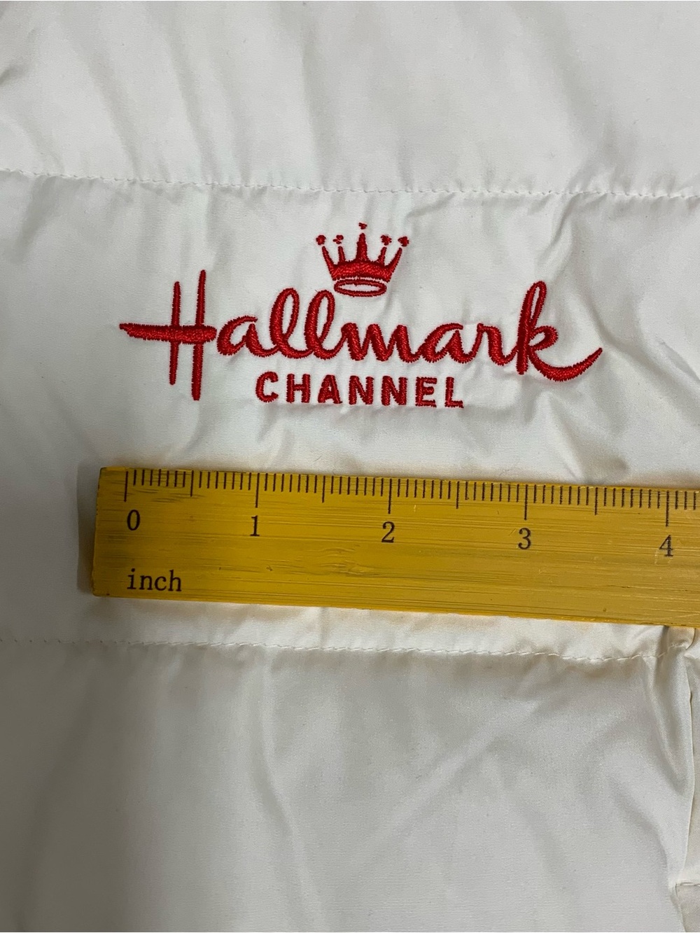 Hallmark Channel Lands' End Quilted‎ Puffer Vest White Zip XL (New with Flaws)